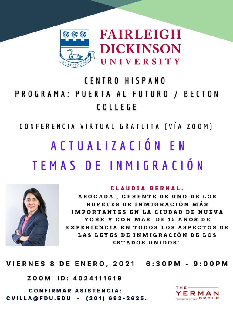 Invitamos a la comunidad a la charla gratuita sobre inmigración, organizada po...